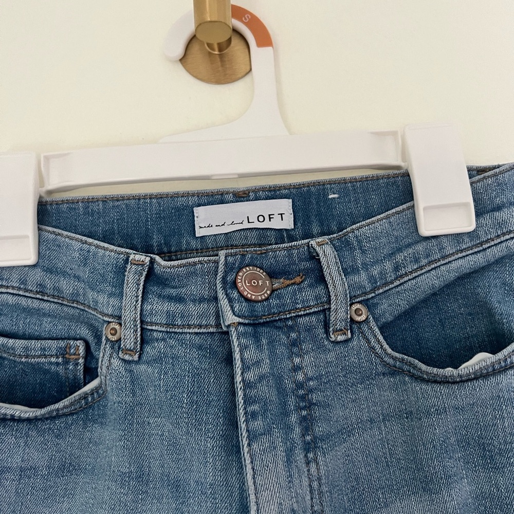 LOFT High Rise Kick Crop Jeans